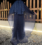 Gleaming Three‑Piece Luxe Abaya Ensemble