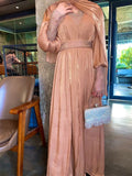 Radiant Four‑Piece Luxe Chiffon Abaya Collection